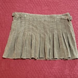 Charlotte Russe Pleated Corduroy Mini Skirt
